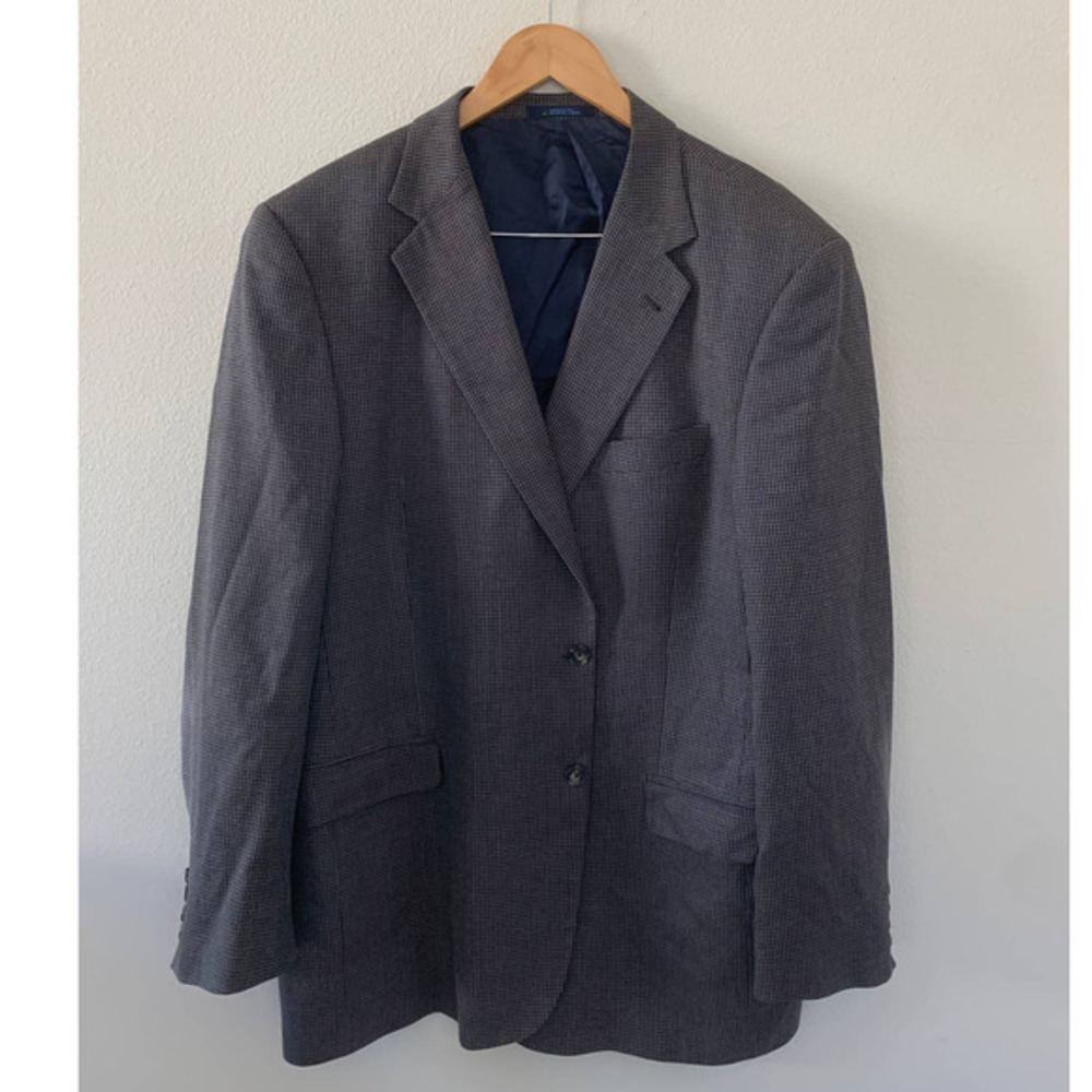 JOSEPH ABBOUD Checked Blazer Size 46‎ L Check 100% Wool 1450/1